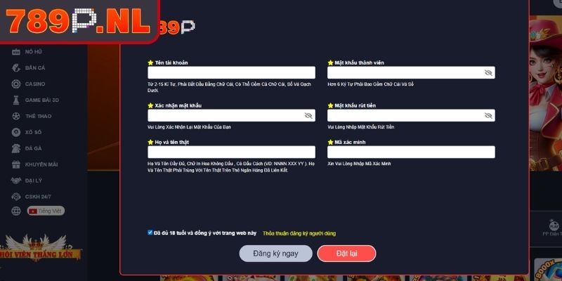 Đăng ký 789P – Hướng Dẫn Thao Tác Cho Người Mới Bắt Đầu 2 Hoàn tất bước đăng ký 789P