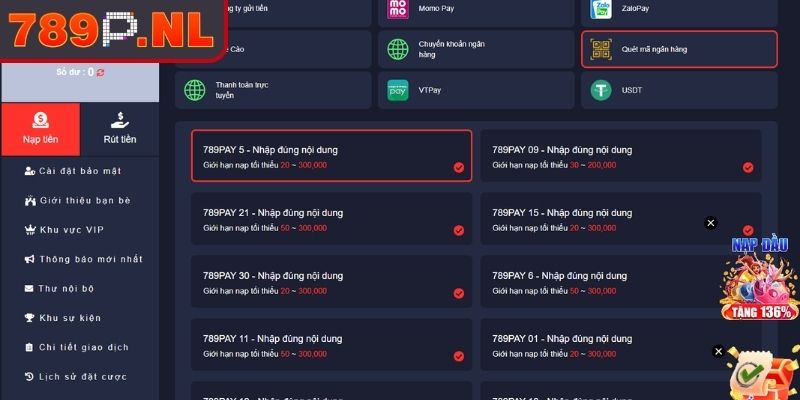 Nạp Tiền 789P - Hướng Dẫn Giao Dịch Nhanh Chóng Và An Toàn 3 Giao dịch vào giờ thấp điểm