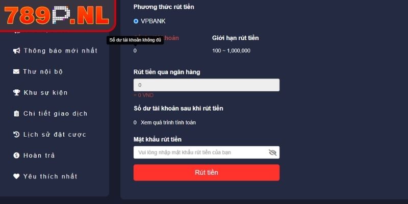 Rút Tiền 789P – Cách Nhận Tiền Nhanh Chóng Và An Toàn 1 Đăng nhập vào tài khoản 789P